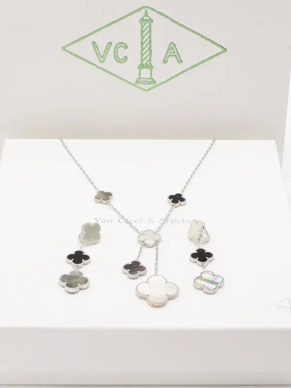 طقم فان كليف الماستر الجديد اطقم van cleef ملون 1 فضي
