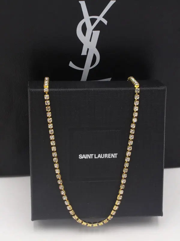 تشوكر ايف سان لوران عقد كريستال لوقو سلسال ysl