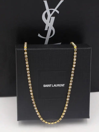 تشوكر ايف سان لوران عقد كريستال لوقو سلسال ysl