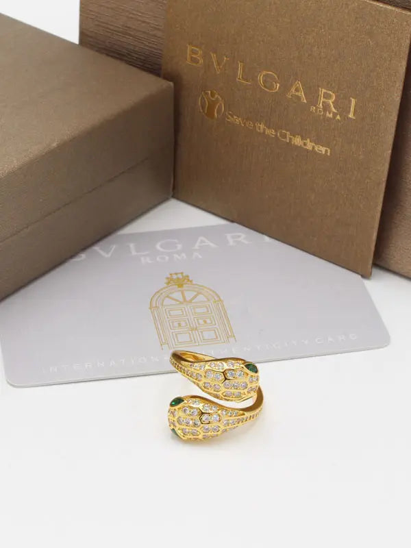 خاتم سنيك بولغاري ماستر زركون قرين ايز خواتم bvlgari