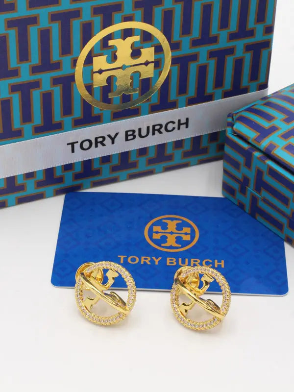 حلق توري بورش زركون نيو لوقو ماستر حلق tory burch ذهبي