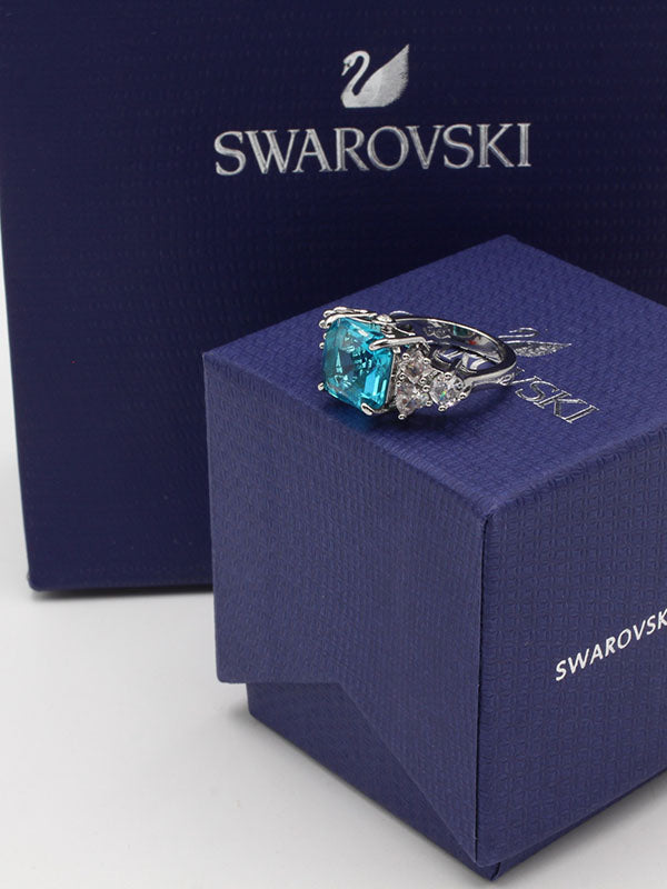 خاتم سواروفسكي بيق بلو سكوير خواتم Swarovski