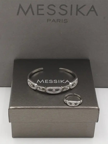 اسواره وخاتم ميسيكا زركون 783 اسواره messika