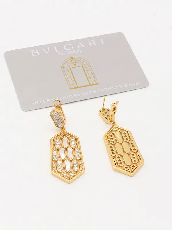 حلق بولغاري وايت شيل زركون ماستر حلق bvlgari