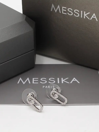 حلق ميسيكا صغير زركون 546 حلق messika فضي