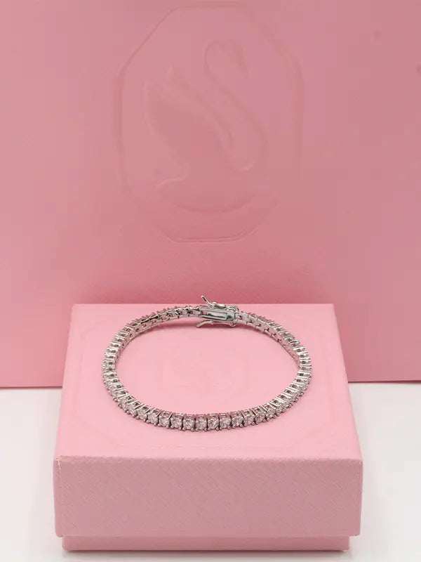 اسواره سواروفسكي تنس زركون نيو لوكر اسواره Swarovski فضي