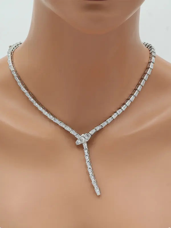 عقد بولغاري الجديد زركون لوقو سلسال bvlgari فضي