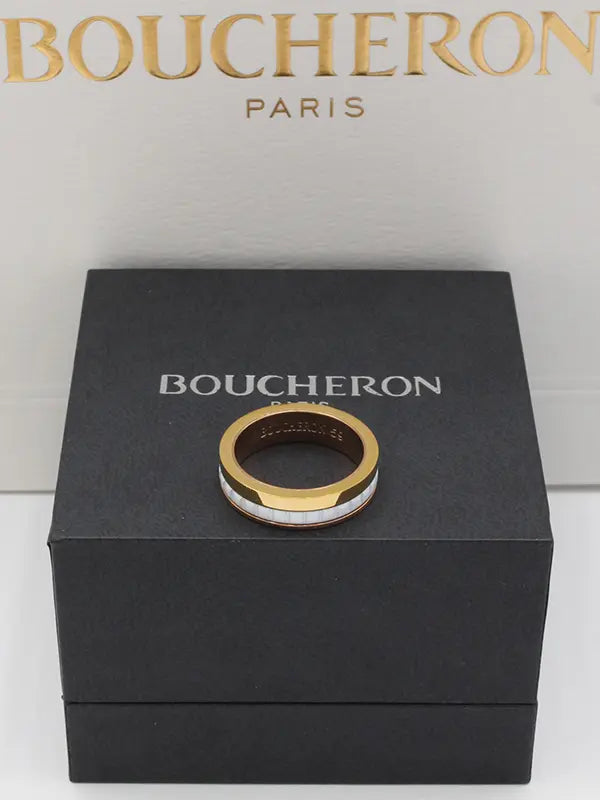 خاتم بوشرون سيراميك نيو فلات خواتم bucheron ذهبي 9