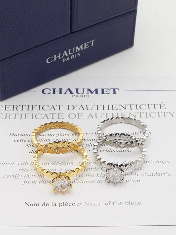 خاتم شومية توينز زركون لوقو الماستر خواتم chaumet