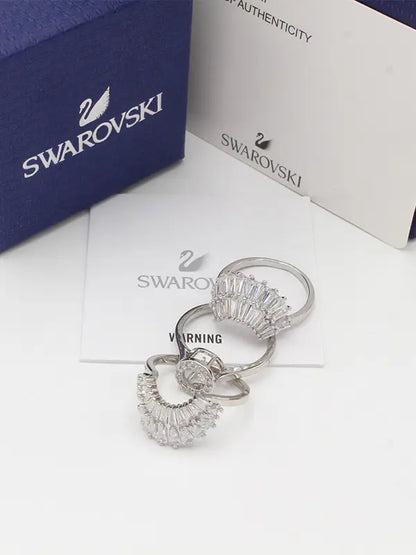 خاتم سواروفسكي الهبه فضي زركون خواتم Swarovski