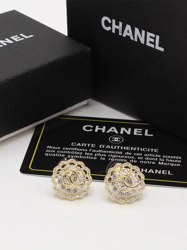 حلق شانيل 568 حلق chanel ذهبي