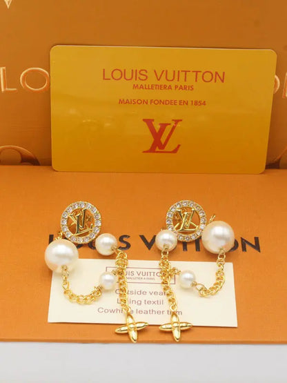 حلق لويس فيتون لونق بيرل زركون ماستر 701 حلق louis vuitton
