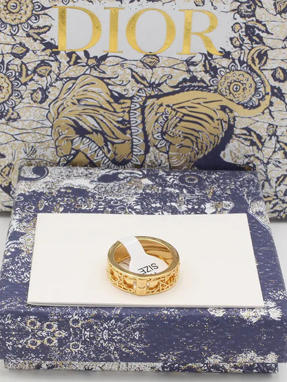 خاتم ديور نقشة غوايش لوقو SLIM خواتم dior ذهبي 6