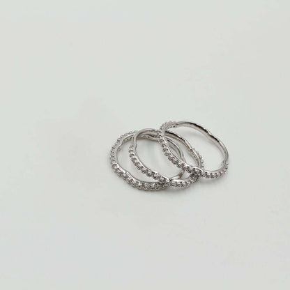 دبل خواتم توينز زركون كوريه خواتم متوفر 2 لون