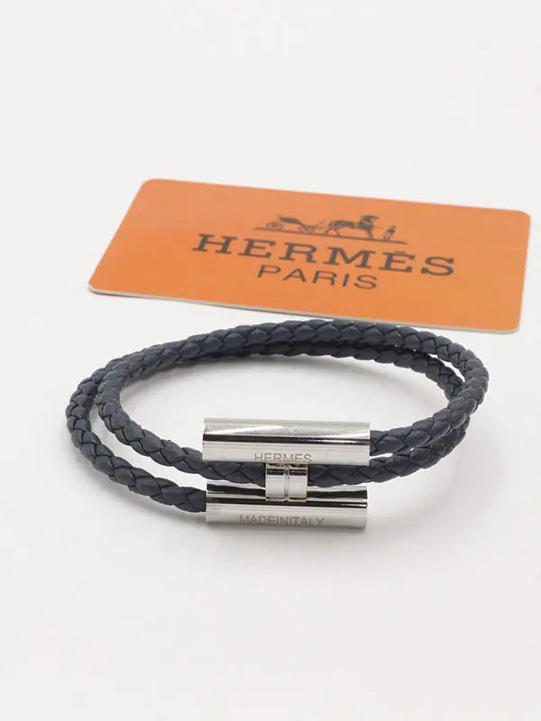 اسواره هيرمز لوقو نيو ليذر رجالي اسواره HERMES رمادي فضي رجالي 19