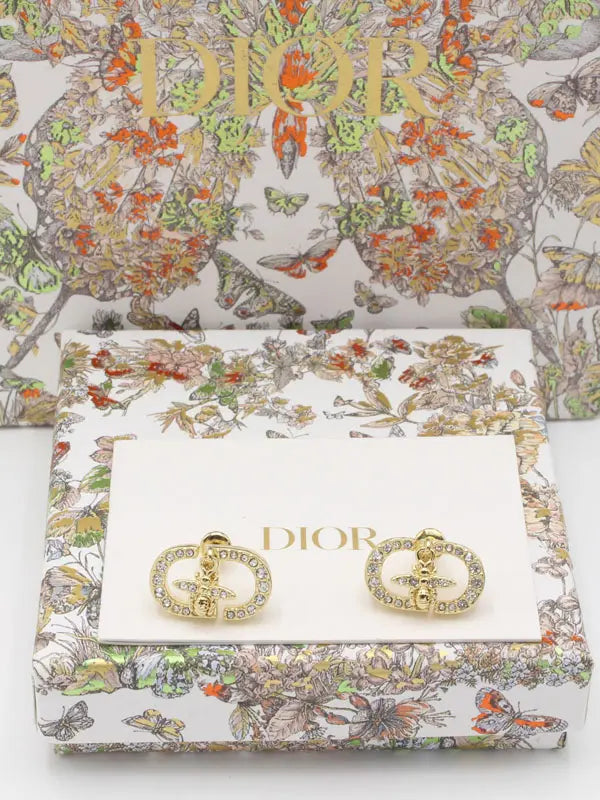 حلق ديور الجديد 676 ماستر حلق dior ذهبي