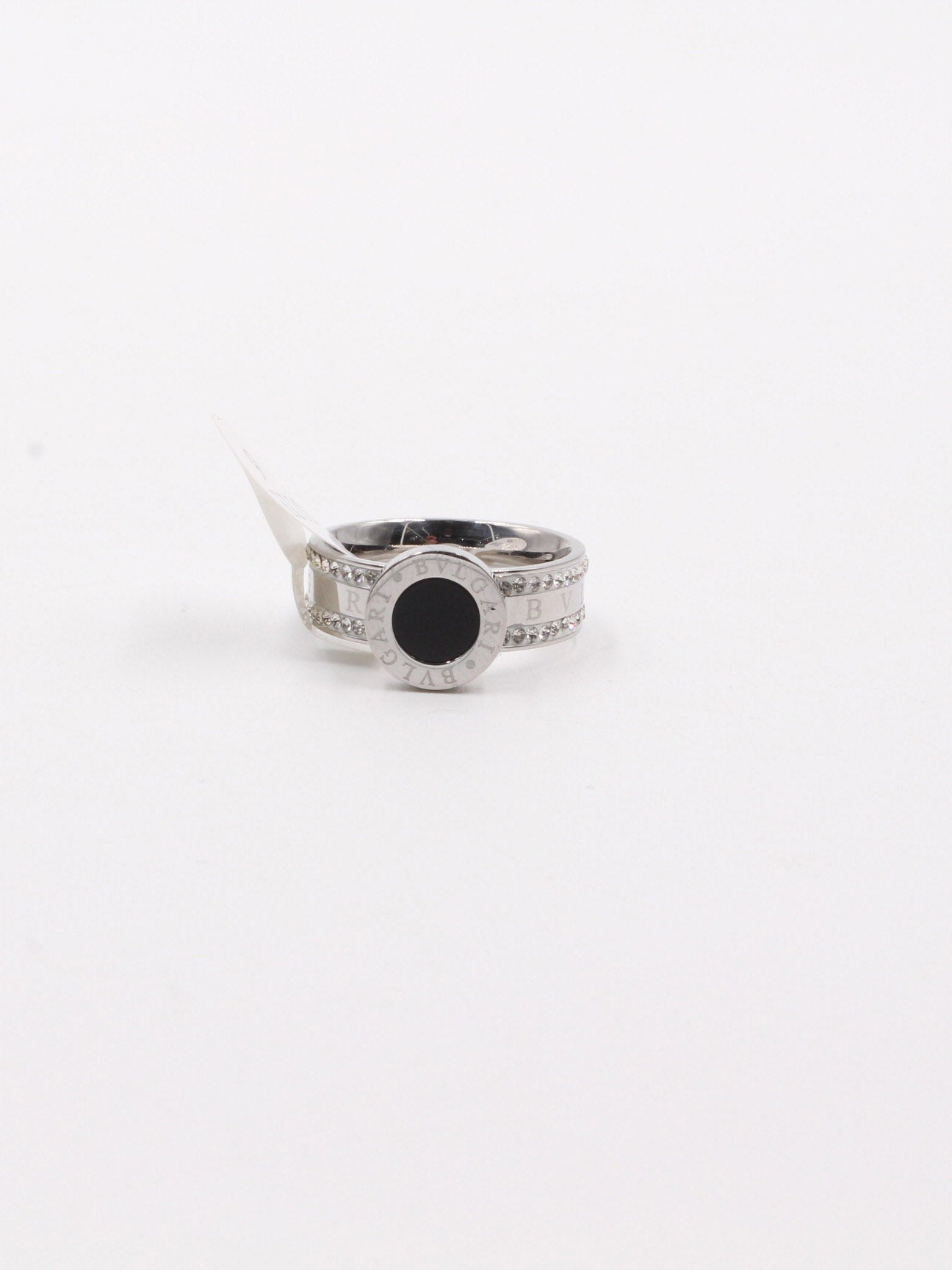 خاتم بولغاري كريستال شيل خواتم bvlgari اسود فضي 6