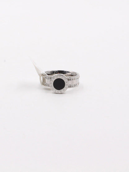 خاتم بولغاري كريستال شيل خواتم bvlgari اسود فضي 6