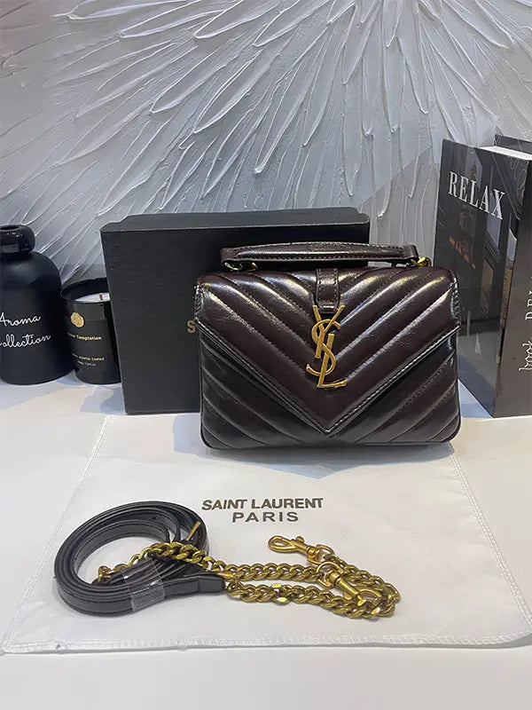 شنطة ايف سان لوران ميديوم شنط وحقائب ysl bag عنابي غامق