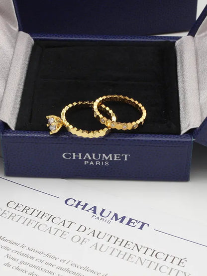خاتم شومية توينز زركون لوقو الماستر خواتم chaumet