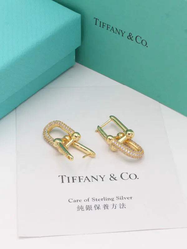 حلق تيفاني زركون قولد حلق tiffany