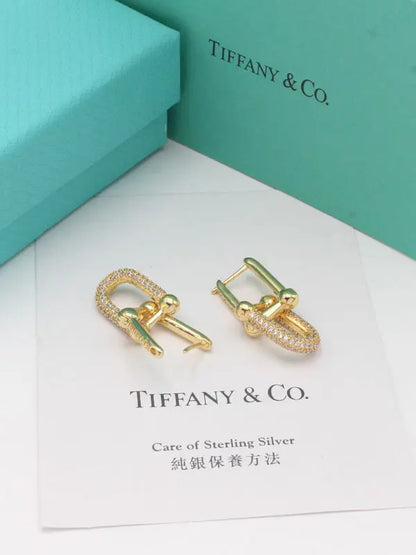 حلق تيفاني زركون قولد حلق tiffany