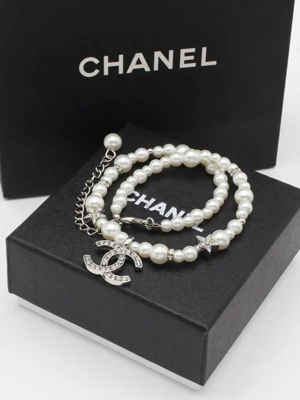 سلسال شانيل عقد لولو كريستال سلسال chanel