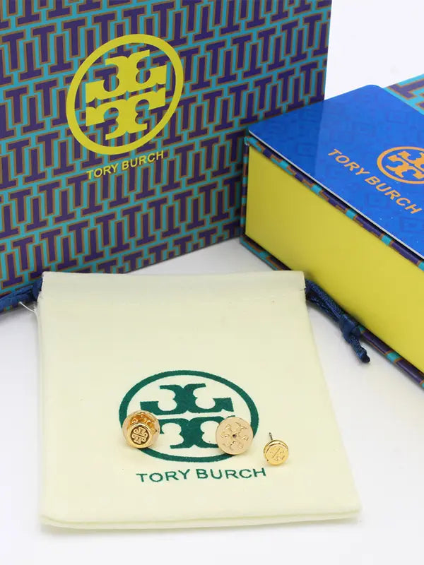 حلق توري بورش ميتال صغير لوقو حلق tory burch