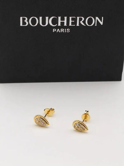 حلق بوشرون زركون صغير ماستر 735 حلق bucheron ذهبي