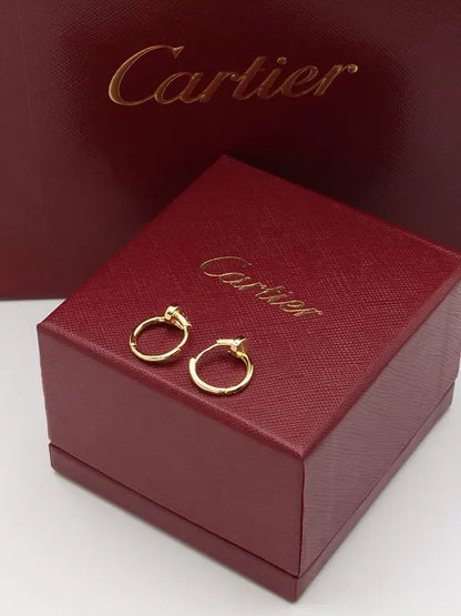 حلق كارتير زركون كبس صغير لوقو حلق CARTIER