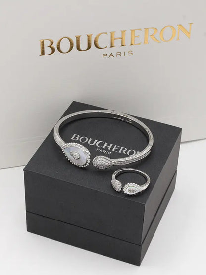اساور وخاتم بوشرون ابيض زركون 791 اسواره bucheron