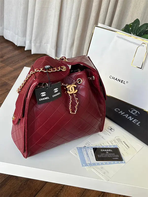 شنطة شانيل 25 كبير ماستر شنط وحقائب chanel bags عنابي