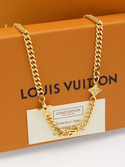 سلسال تشوكر لويس فيتون لوقو سلسال louis vuitton ذهبي