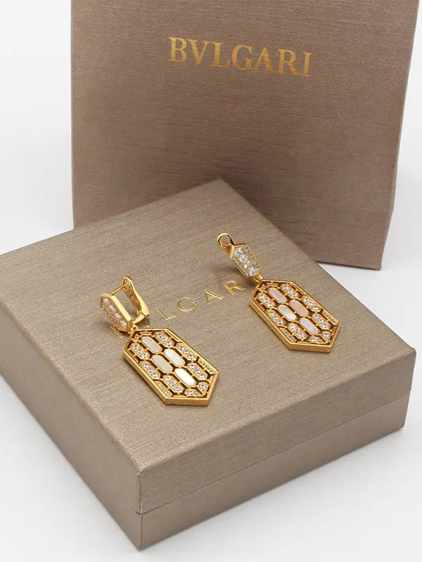 حلق بولغاري وايت شيل زركون ماستر حلق bvlgari