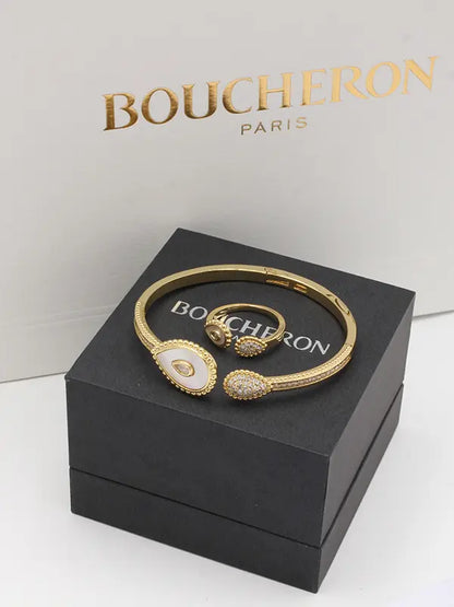 اساور وخاتم بوشرون ابيض زركون 791 اسواره bucheron