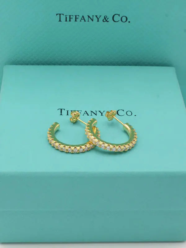 حلق تيفاني الجديد ماستر زركون دائري حلق tiffany