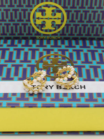حلق توري بورش بيرل سايد ماستر حلق tory burch ذهبي