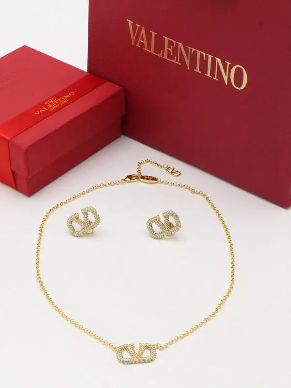 طقم فالنتينو زركون كريستال 2 قطع ماستر اطقم VALENTINO