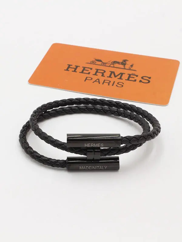 اسواره هيرمز لوقو نيو ليذر رجالي اسواره HERMES اسود رجالي 19