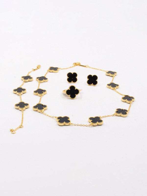 طقم فان كليف 10 وردات 4 قطع اطقم van cleef اسود 6