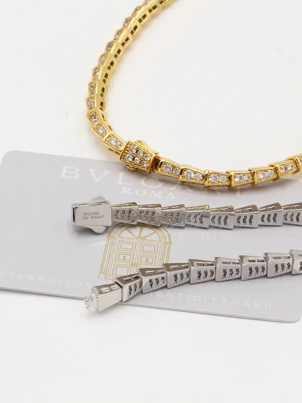 عقد بولغاري الجديد زركون لوقو سلسال bvlgari