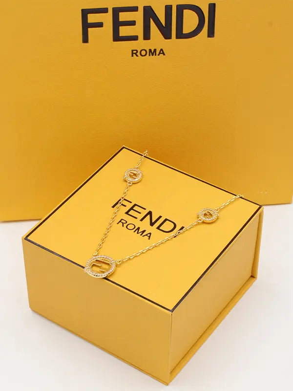 سلسال فندي زركون نيو ستايل لوقو سلسال fendi