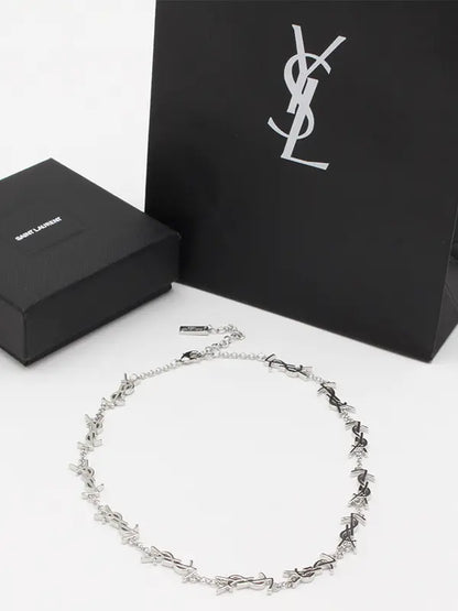 سلسال ايف سان لوران عقد لوقو سلسال ysl