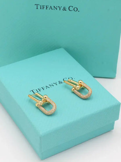حلق تيفاني زركون قولد حلق tiffany