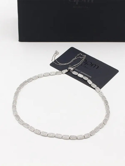 سلسال اي بي ام فل زركون لوقو سلسال APM فضي