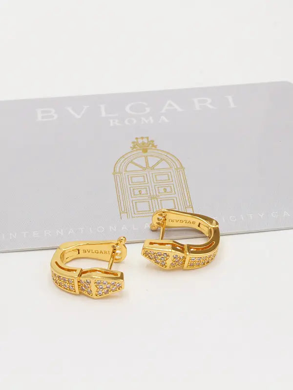حلق بولغاري كبس زركون لوقو حلق bvlgari