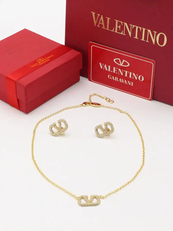 طقم فالنتينو زركون كريستال 2 قطع ماستر اطقم VALENTINO