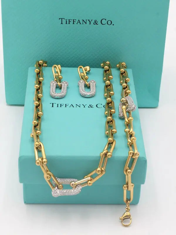 طقم تيفاني الجديد زركون 3 قطع اطقم tiffany