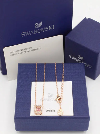 سلسال سواروفسكي زركون سلسال Swarovski بينك روز قولد