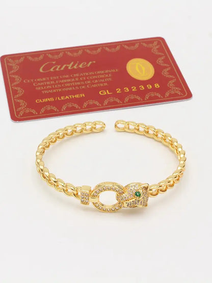 اساور كارتير تايقر وايت ستون زركون اسواره CARTIER ذهبي